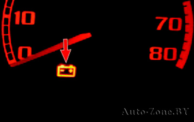 Если в комбинации приборов горит сигнальная лампа разряда аккумуляторной батареи, значит, ток не поступает от генератора в бортовую сеть и расходуется запас энергии аккумуляторной батареи